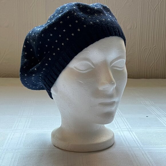Seasalt cornwall sustainable beret and eternity scarf - navy - last year's model - Picture 3 of 8